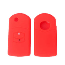 Load image into Gallery viewer, For Mazda M6/CX-5 2pcs Remote Control Folding 2 Button Silicone Case, Black, Red, Rose Red, Pink, Orange, Sea Blue, Purple, Luminous Blue, Apple Green
