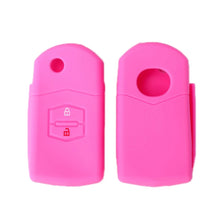 Load image into Gallery viewer, For Mazda M6/CX-5 2pcs Remote Control Folding 2 Button Silicone Case, Black, Red, Rose Red, Pink, Orange, Sea Blue, Purple, Luminous Blue, Apple Green