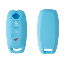 Load image into Gallery viewer, For 2023 Nissan Altima 2pcs Three-Button Key Silicone Protective Case, Black, Red, Rose Red, Pink, Blue, Apple Green, Orange, Sea Blue, Purple, Luminous Blue, Luminous Green, White