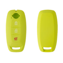 Load image into Gallery viewer, For 2023 Nissan Altima 2pcs Three-Button Key Silicone Protective Case, Black, Red, Rose Red, Pink, Blue, Apple Green, Orange, Sea Blue, Purple, Luminous Blue, Luminous Green, White