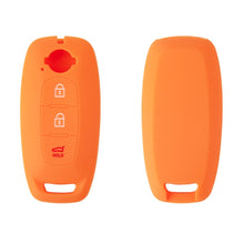 Load image into Gallery viewer, For 2023 Nissan Altima 2pcs Three-Button Key Silicone Protective Case, Black, Red, Rose Red, Pink, Blue, Apple Green, Orange, Sea Blue, Purple, Luminous Blue, Luminous Green, White