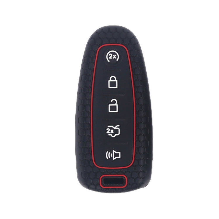 For Ford Edge/Explorer 2pcs 5-Button Key Silicone Case, Black, Red, Pink, Sea Blue