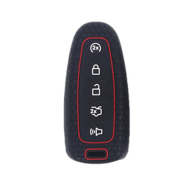 For Ford Edge/Explorer 2pcs 5-Button Key Silicone Case, Black, Red, Pink, Sea Blue