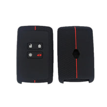 Load image into Gallery viewer, For Renault Koleos/Megane 2pcs 4 Button Honeycomb Pattern Silicone Key Cover, Black Red Line, Red White Line, Sea Blue Black Line, Dark Gray Black Line, White Black Line, Black Blue Line, Black White Line