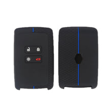 Load image into Gallery viewer, For Renault Koleos/Megane 2pcs 4 Button Honeycomb Pattern Silicone Key Cover, Black Red Line, Red White Line, Sea Blue Black Line, Dark Gray Black Line, White Black Line, Black Blue Line, Black White Line