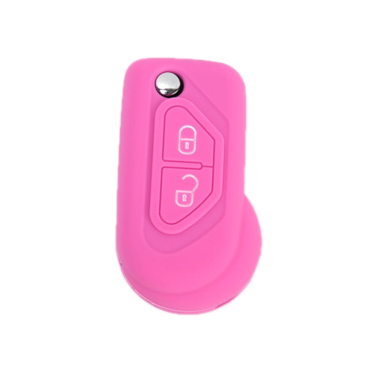 For Citroen C5/Elysee 2pcs Silicone Key Protector, Black, Red, Orange, Sea Blue, Pink, Apple Green
