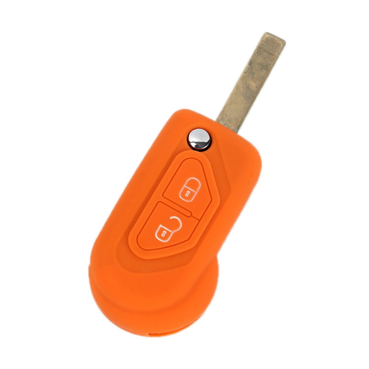 For Citroen C5/Elysee 2pcs Silicone Key Protector, Black, Red, Orange, Sea Blue, Pink, Apple Green