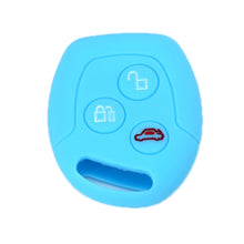 Load image into Gallery viewer, For Ford Transit/Focus 2pcs 3-Button Silicone Key Protector, Rose Red, Pink, Orange, Sea ??Blue, Sky Blue, New Green