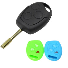Load image into Gallery viewer, For Ford Transit/Focus 2pcs 3-Button Silicone Key Protector, Rose Red, Pink, Orange, Sea ??Blue, Sky Blue, New Green