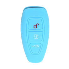 Load image into Gallery viewer, For Ford Focus/Mondeo 2pcs Folding Three-Button Key Protect Cover, Red, Pink, Orange, Yellow, Sky Blue, New Green, Purple, Black