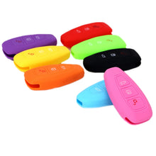 Load image into Gallery viewer, For Ford Focus/Mondeo 2pcs Folding Three-Button Key Protect Cover, Red, Pink, Orange, Yellow, Sky Blue, New Green, Purple, Black