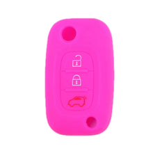 Load image into Gallery viewer, For Mercedes-Benz Smart Folding 2pcs 3 Button Silicone Key Case, Rose Red, Pink, Orange, Yellow, Apple Green, Sea Blue, Light Blue, Purple, White Gray, Black