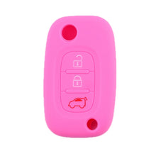 Load image into Gallery viewer, For Mercedes-Benz Smart Folding 2pcs 3 Button Silicone Key Case, Rose Red, Pink, Orange, Yellow, Apple Green, Sea Blue, Light Blue, Purple, White Gray, Black