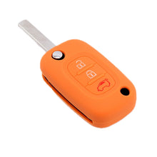 Load image into Gallery viewer, For Mercedes-Benz Smart Folding 2pcs 3 Button Silicone Key Case, Rose Red, Pink, Orange, Yellow, Apple Green, Sea Blue, Light Blue, Purple, White Gray, Black