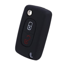 Load image into Gallery viewer, 2pcs Car Key Cover for Peugeot 206/2074008/3008 Citroen Sega/Triumph/C5, Black, Red, Pink, Rose Red, Blue, Sea Blue, Orange, Apple Green, New Green, White Gray, Luminous Green, Luminous Blue, Yellow, Blue Gray