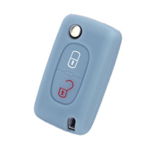 Load image into Gallery viewer, 2pcs Car Key Cover for Peugeot 206/2074008/3008 Citroen Sega/Triumph/C5, Black, Red, Pink, Rose Red, Blue, Sea Blue, Orange, Apple Green, New Green, White Gray, Luminous Green, Luminous Blue, Yellow, Blue Gray
