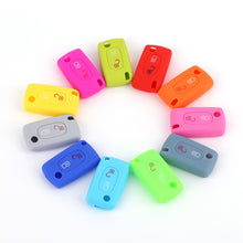 Load image into Gallery viewer, 2pcs Car Key Cover for Peugeot 206/2074008/3008 Citroen Sega/Triumph/C5, Black, Red, Pink, Rose Red, Blue, Sea Blue, Orange, Apple Green, New Green, White Gray, Luminous Green, Luminous Blue, Yellow, Blue Gray