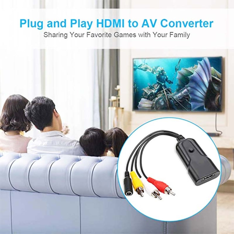 K13W HDMI To AV 1080P HD Converter, Cable Length: 0.5m, K13W HDMI to AV
