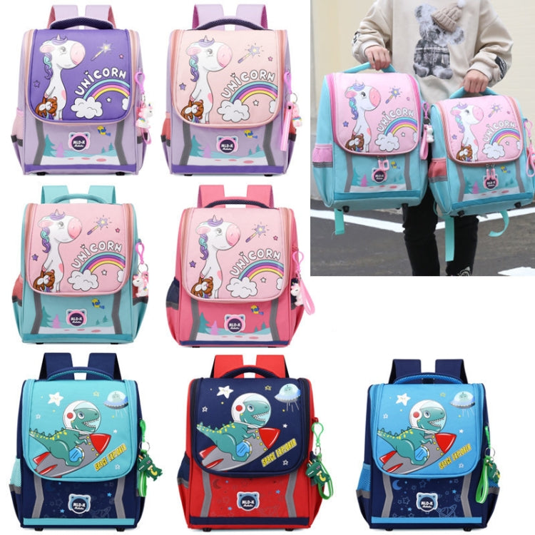 Kindergarten Children Cute Cartoon Backpack School Bag, Large Green Pink, Large Dark Purple, Large Watermelon Red, Large Red, Large Lake Blue, Small Navy Blue, Small Sky Blue, Small Light Purple, Small Green Pink, Small Dark Purple, Small Watermelon Re...