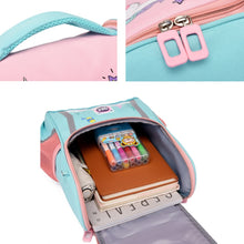 Load image into Gallery viewer, Kindergarten Children Cute Cartoon Backpack School Bag, Large Green Pink, Large Dark Purple, Large Watermelon Red, Large Red, Large Lake Blue, Small Navy Blue, Small Sky Blue, Small Light Purple, Small Green Pink, Small Dark Purple, Small Watermelon Re...