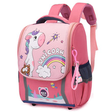 Load image into Gallery viewer, Kindergarten Children Cute Cartoon Backpack School Bag, Large Green Pink, Large Dark Purple, Large Watermelon Red, Large Red, Large Lake Blue, Small Navy Blue, Small Sky Blue, Small Light Purple, Small Green Pink, Small Dark Purple, Small Watermelon Re...