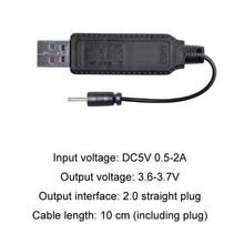 Load image into Gallery viewer, 3.7V 2.0 Straight Header Lithium Battery Charging Cable With Reverse Polarity Protection