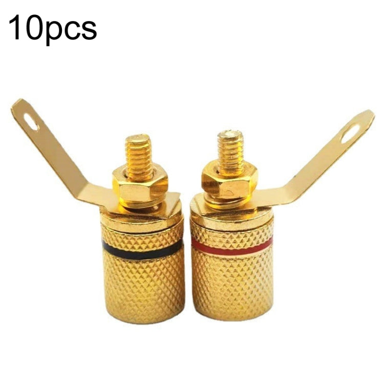 10pcs Speaker Gold-plated 4MM Banana Plug Terminal, 10 in 1