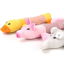Load image into Gallery viewer, Animal Cute Long Striped Plush Sounding Pet Toy, Elephant, Pig, Duck