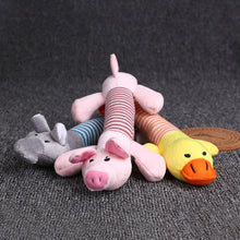 Load image into Gallery viewer, Animal Cute Long Striped Plush Sounding Pet Toy, Elephant, Pig, Duck