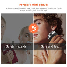 Load image into Gallery viewer, Pocket Size Washable Electric Razor USB Rechargeable Travel Shavers for Men, Pocket  Black, Pocket  Green