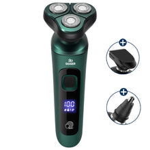 Load image into Gallery viewer, Smart Electric Shaver LCD Digital Display Three-head USB Rechargeable Floating Razor, Standard Version, 3 In 1, 4 In 1