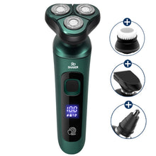 Load image into Gallery viewer, Smart Electric Shaver LCD Digital Display Three-head USB Rechargeable Floating Razor, Standard Version, 3 In 1, 4 In 1