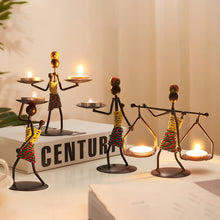 Load image into Gallery viewer, Retro Wrought Iron Man-shaped Candlestick Ornament Restaurant Table Decoration Props, 20, 21, 22, 23, 26, 27