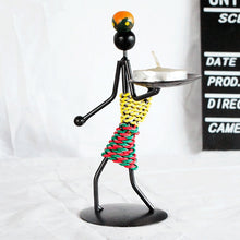 Load image into Gallery viewer, Retro Wrought Iron Man-shaped Candlestick Ornament Restaurant Table Decoration Props, 20, 21, 22, 23, 26, 27