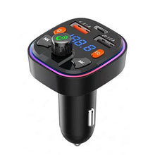 Load image into Gallery viewer, 3.1A USB+PD Bluetooth Car Charger Car FM Transmitter Colorful Lighting, R2, Q3, Q5, Q7
