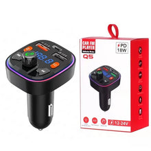 Load image into Gallery viewer, 3.1A USB+PD Bluetooth Car Charger Car FM Transmitter Colorful Lighting, R2, Q3, Q5, Q7