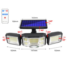 Load image into Gallery viewer, Remote Control Solar Wall Light LED Triple Rotation Sensor Flood Light, 192LED Integrated, 192COB Integrated, 192LED Split, 192COB Split