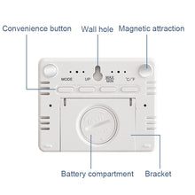 Load image into Gallery viewer, 8218 Thin and Light Magnetic Wall-mounted LCD Temperature Electronic Digital Clock