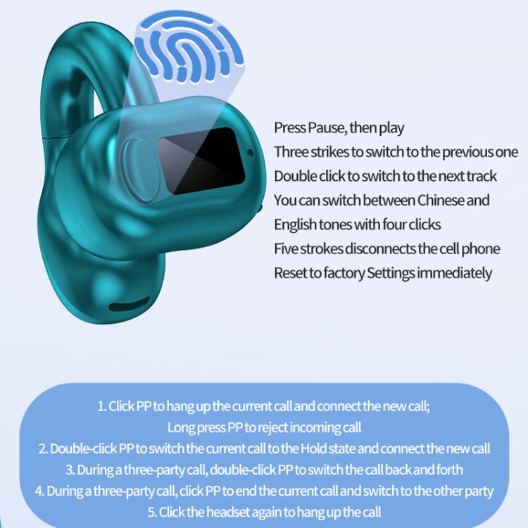 M10 IPX5 Waterproof Ear Clip Bluetooth Earphones, Style:, M10 Single Black, M10 Single White, M10 Single Pink, M10 Single Skin Color, M10 Single Green, M10 Doble Green, M10 Doble Skin Color, M10 Doble Black, M10 Doble White, M10 Doble Pink