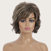 Load image into Gallery viewer, Ladies Short Curly Hair High Temperature Silk Chemical Fiber Wig Headgear, Wig-449, Wig-450