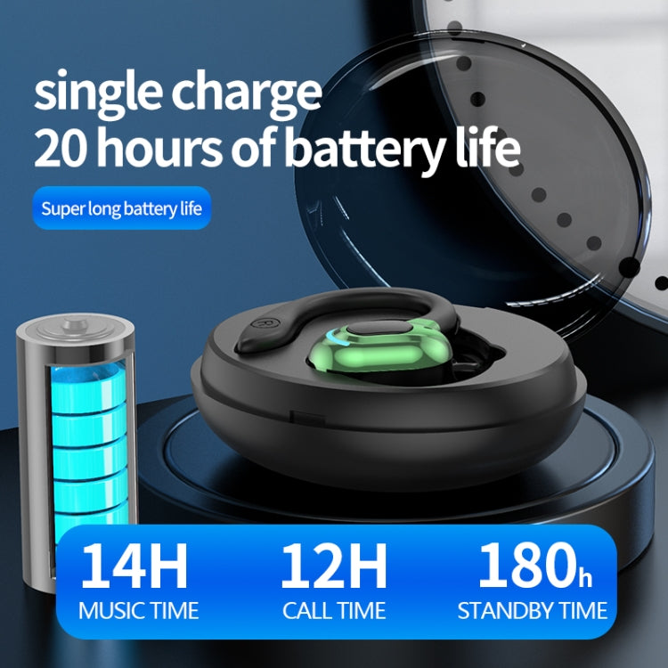 F8 Hanging Ear Stereo Wireless Bluetooth Earphones With Charging Bin, With Charging Bin(Blue Single Ear), With Charging Bin(Red Single Ear), With Charging Bin(Green Single Ear), With Charging Bin(Black Single Ear)