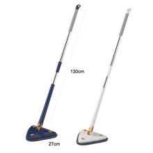 Load image into Gallery viewer, Triangular Mop Household Ceiling Cleaner Wipe Wall Tiles Imitation Hand Twist Mop, Including 1 Cloth With Scraper, Including 2 Cloth With Scraper, with 2 Cloth, Including 4 Cloth With Scraper
