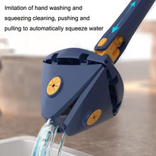 Load image into Gallery viewer, Triangular Mop Household Ceiling Cleaner Wipe Wall Tiles Imitation Hand Twist Mop, Including 1 Cloth With Scraper, Including 2 Cloth With Scraper, with 2 Cloth, Including 4 Cloth With Scraper