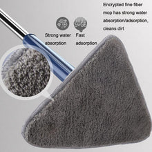 Load image into Gallery viewer, Triangular Mop Household Ceiling Cleaner Wipe Wall Tiles Imitation Hand Twist Mop, Including 1 Cloth With Scraper, Including 2 Cloth With Scraper, with 2 Cloth, Including 4 Cloth With Scraper