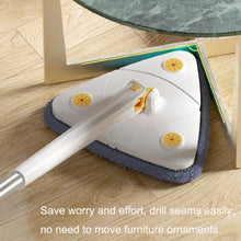 Load image into Gallery viewer, Triangular Mop Household Ceiling Cleaner Wipe Wall Tiles Imitation Hand Twist Mop, Including 1 Cloth With Scraper, Including 2 Cloth With Scraper, with 2 Cloth, Including 4 Cloth With Scraper