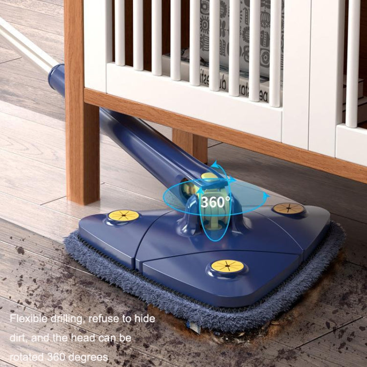 Triangular Mop Household Ceiling Cleaner Wipe Wall Tiles Imitation Hand Twist Mop, Including 1 Cloth With Scraper, Including 2 Cloth With Scraper, with 2 Cloth, Including 4 Cloth With Scraper
