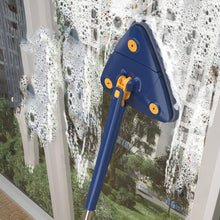 Load image into Gallery viewer, Triangular Mop Household Ceiling Cleaner Wipe Wall Tiles Imitation Hand Twist Mop, Including 1 Cloth With Scraper, Including 2 Cloth With Scraper, with 2 Cloth, Including 4 Cloth With Scraper