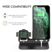 Load image into Gallery viewer, AhaStyle ST04 Aluminum Alloy Charging Base, For 4-8 inch Smart Phone&amp;Apple Watch Series, ST04 (Black), ST04 (Rose Gold), ST04 (Silver)
