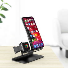 Load image into Gallery viewer, AhaStyle ST04 Aluminum Alloy Charging Base, For 4-8 inch Smart Phone&amp;Apple Watch Series, ST04 (Black), ST04 (Rose Gold), ST04 (Silver)