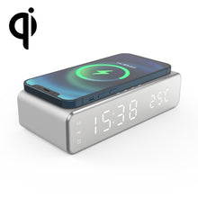 Load image into Gallery viewer, W258 With Clock / Temperature Display Desktop Phone / Earphone Wireless Charging, W258 5W (Silver), W258 5W (Black)